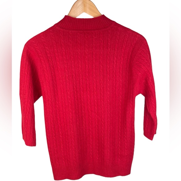 Cashmere sweater short sleeve for spring, red small cashmere sweater - Picture 5 of 5
